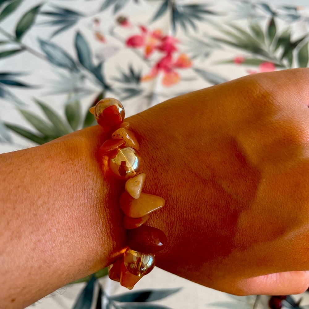 Orange Ghana made speciality bracelet.